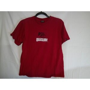 Vintage Quiksilver‎ Boys Large T-Shirt Red Logo Graphic Short Sleeve Tee Top